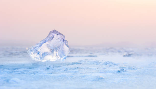 istock Ice on the frozen lake 1127058046