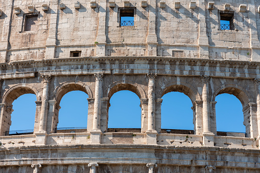 Facade of Colosseum. Rome