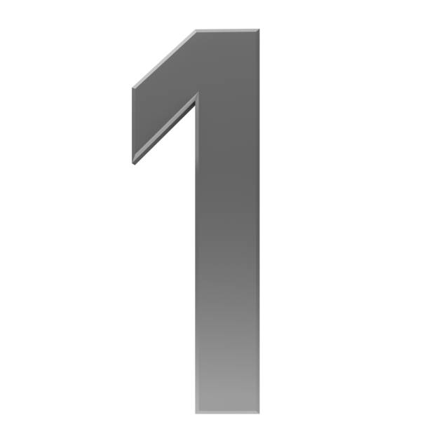 istock number 1 silver 3d sign cut out on white background 1127065281