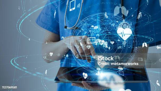 Medical Technology Concept Stock Photo - Download Image Now - Healthcare And Medicine, Technology, Medical Exam