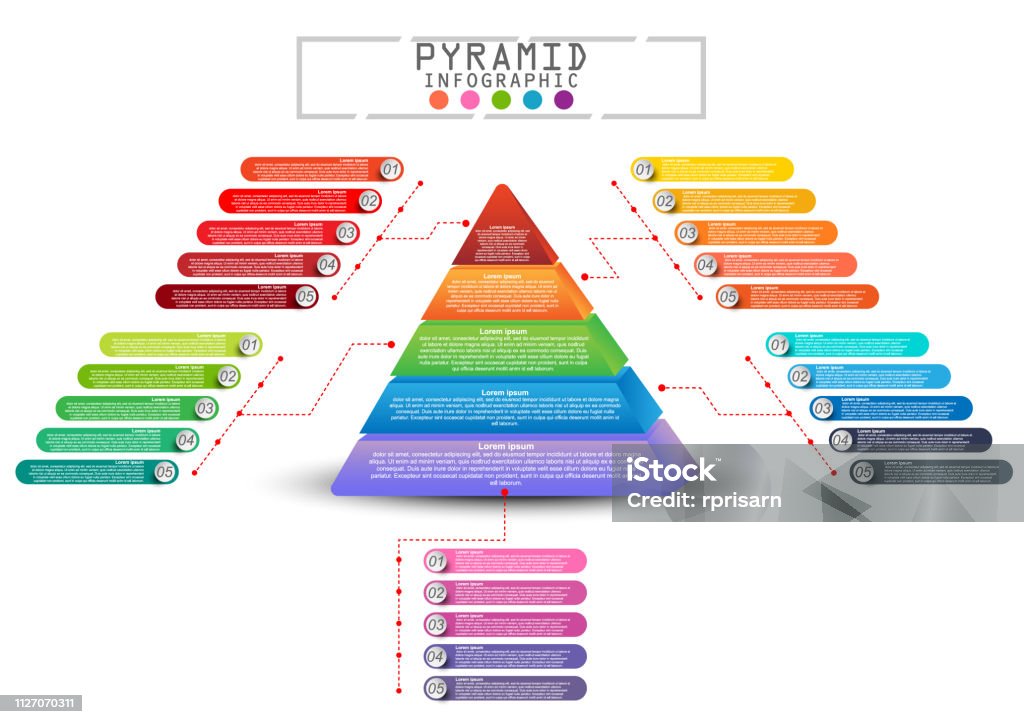 Business Data Visualization Pyramid Chart And Abstract Elements Of ...