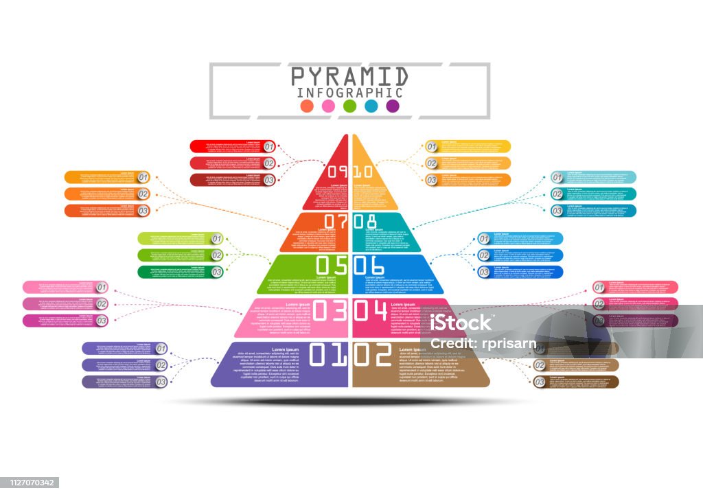 Business Data Visualization Pyramid Chart And Abstract Elements Of ...