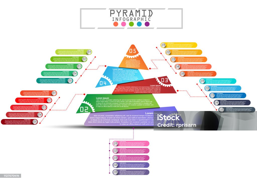 Data Visualisation Pyramid Business Data Visualization Pyramid Chart And Abstract Elements Of ...