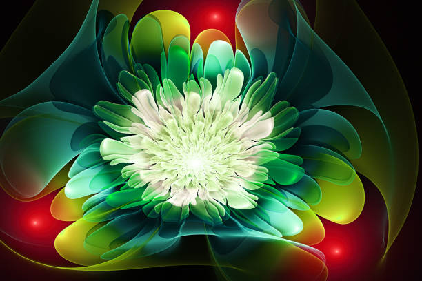istock Bright flower, abstract painting multicolor texture. 1127070422