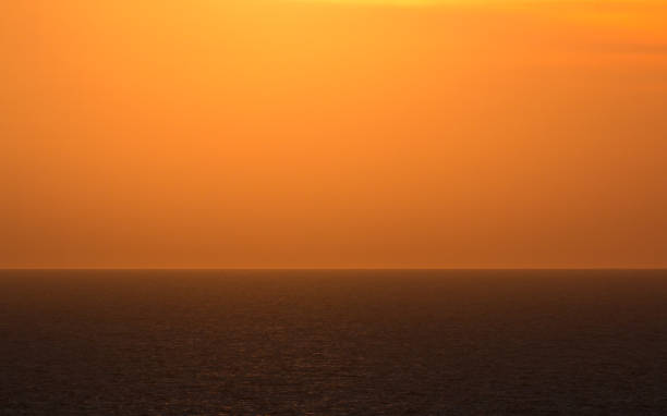 Golden horizon stock photo