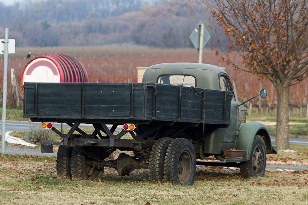 istock An old Soviet army truck in wineyards. 1127075959