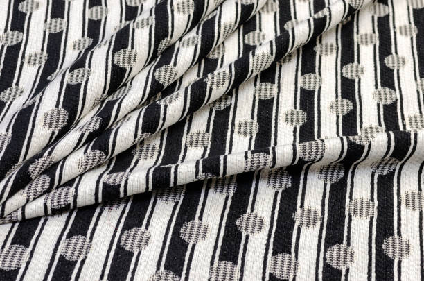 istock Cotton jacquard black and white peas 1127076085