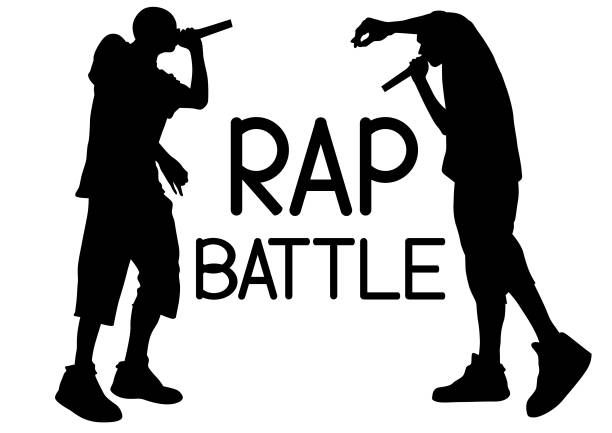 ilustrações de stock, clip art, desenhos animados e ícones de rap battle - popular music concert singer silhouette musical band