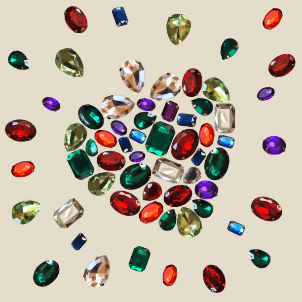 istock Vector heart glamour shiny stones sparkling jewelry glitters gems background 1127081412
