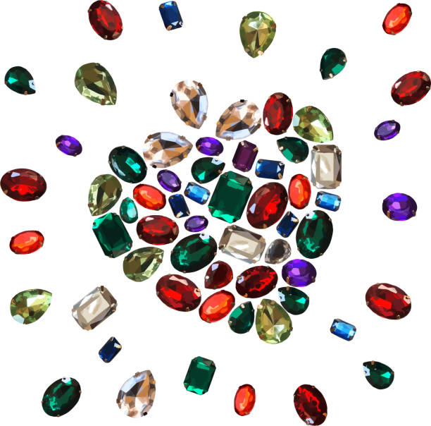 istock Vector heart glamour shiny stones sparkling jewelry glitters gems background 1127081464