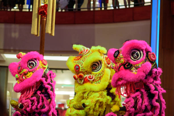 istock Traditional Chinese dancing lion 1127081779