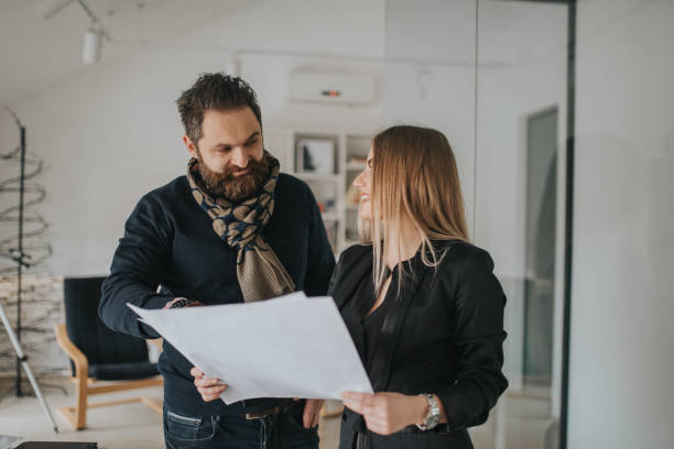 istock Portrait of architects having discussion in office 1127083010