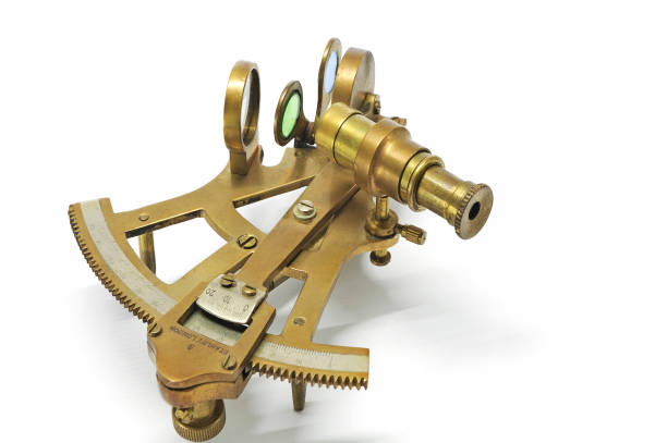 istock Vintage Brass nautical navigation brass sextant 1127084084