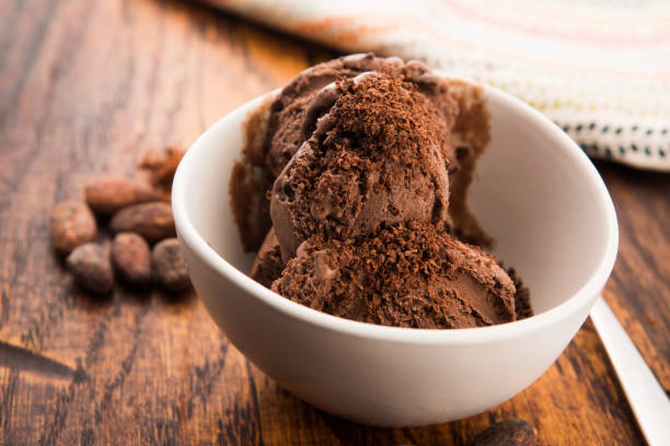 istock Ball coffee chocolate ice cream in a bowl 1127086153