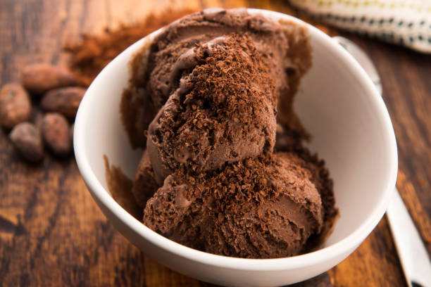 istock Ball coffee chocolate ice cream in a bowl 1127086166