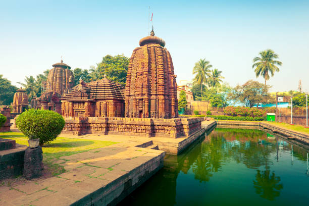 vista del tempio di mukteshwara - tempio indù di lord shiva a bhubaneswar - shiva indian culture god hinduism foto e immagini stock