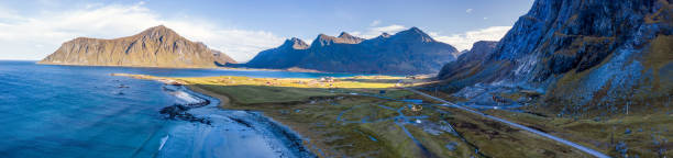 istock Drone view on the Lofoten 1127087473