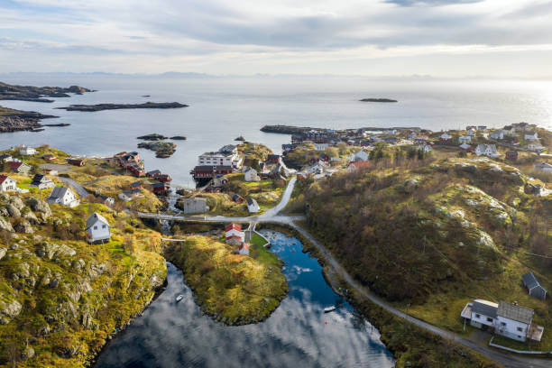 istock Drone view on A i Lofoten 1127087856