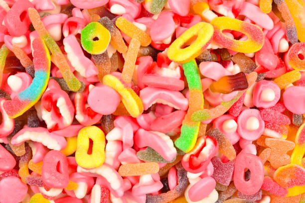 istock Assorted gummy candies. Top view. Jelly  sweets. 1127098847