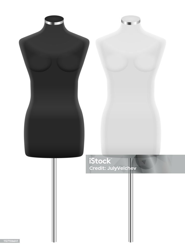 Dressmaker Mannequin Stock Illustration - Download Image Now - Mannequin,  White Color, Bust - Sculpture - iStock