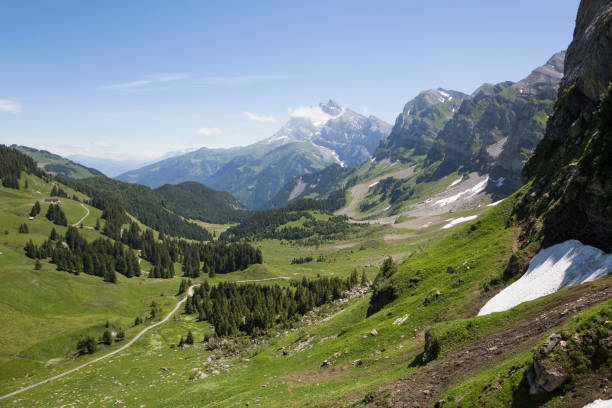 istock Landscape seen from the trail to Col de Bossetan (Barme, Champery, Switzerland) 1127107591