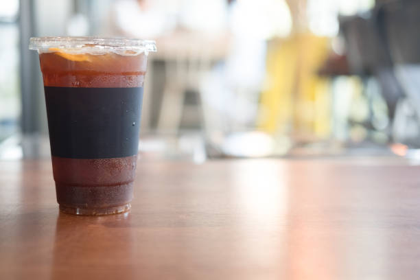 istock Close up ice long black coffee in coffee shop 1127110116