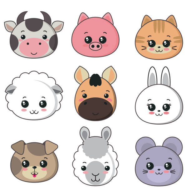 Animales De Zoológico De Vector Ilustración De Rostros De Dibujo Cuadrado Vectores Libres de Derechos - iStock Animales De Zoológico De Vector Ilustración De Rostros De Dibujo Cuadrado Vectores Libres de Derechos - iStock