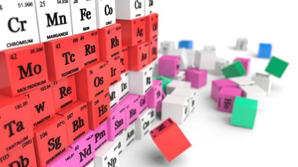 istock periodic table concept with fallen cubes. 3d illustration 1127114473
