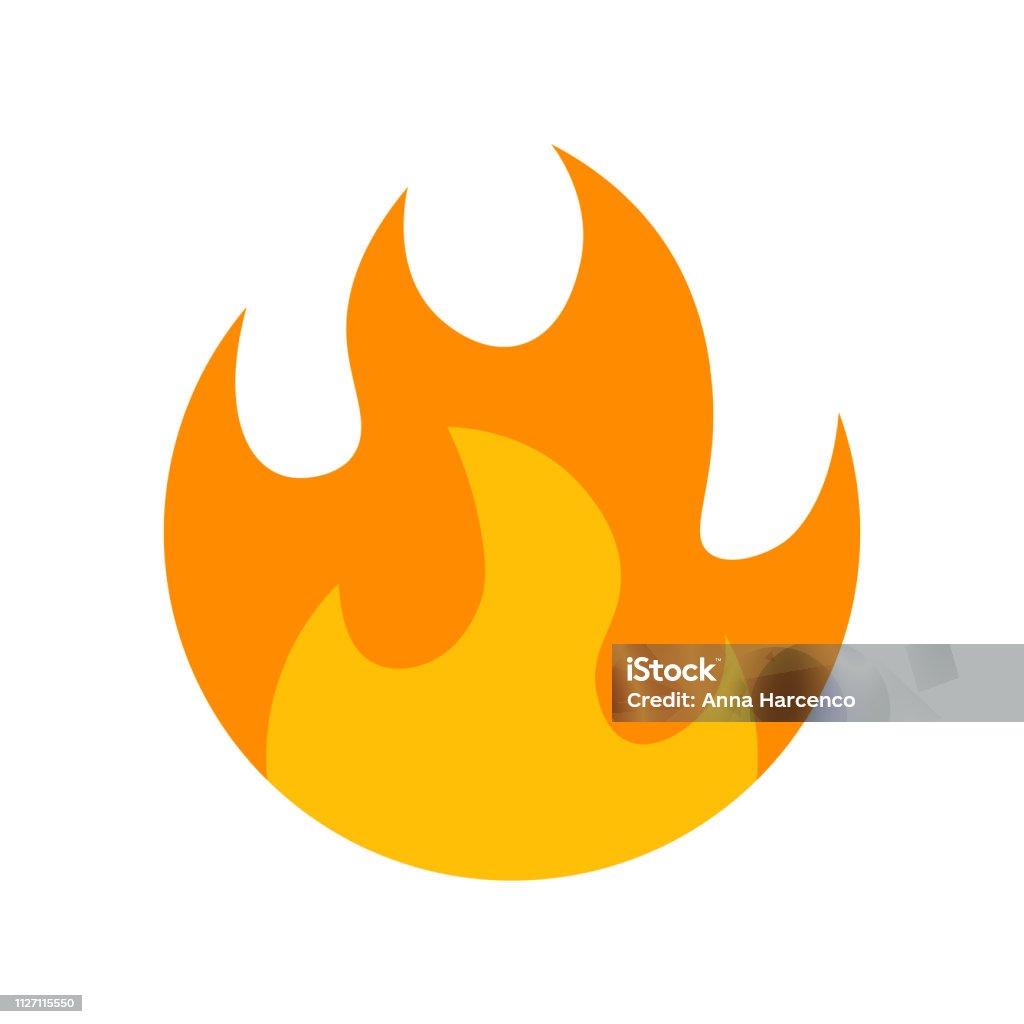 vector fire flames sign illustration isolated - fire icon Abstract stock vector