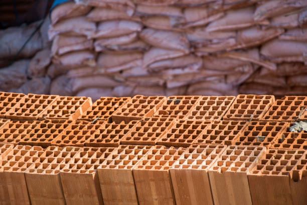 istock Load of bricks of brown color 1127115740