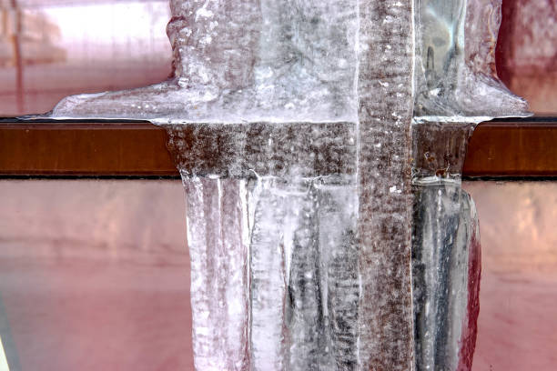 istock Very large icicles close up photo 1127117252