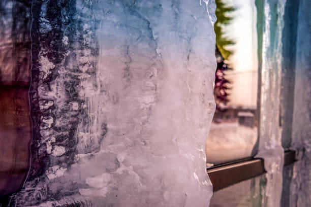 istock Very large icicles close up photo 1127117327