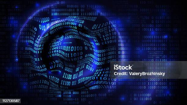 Array Matrix Abtract Image Data Array Matrix Abstract Cyberspace With Binary Code Futuristic ...