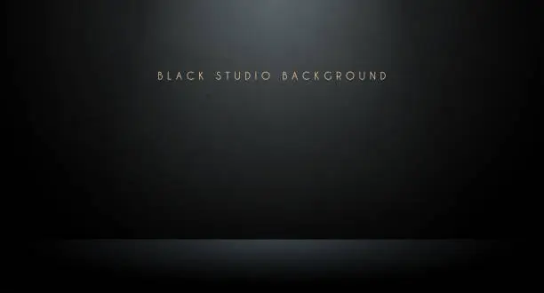 Vector illustration of Black studio background