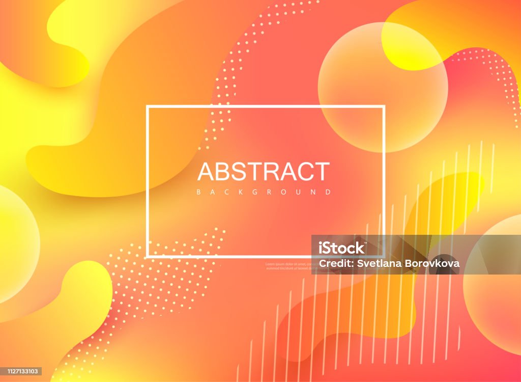 Yellow Spectrum Design Orange And Yellow Spectrum Background With Frame And Abstract Pattern ...