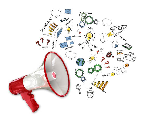 istock Megaphone creative bright idea innovation business startup message communication 1127134494