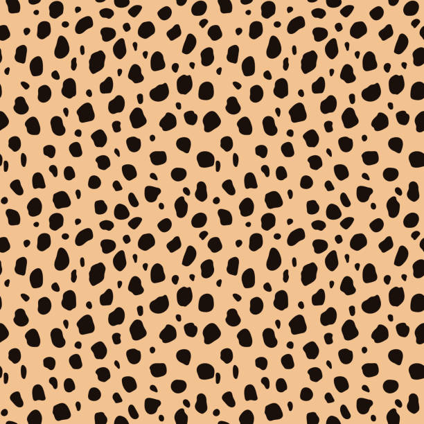 gepard print bez szwu wzór - zoo animal spotted undomesticated cat stock illustrations