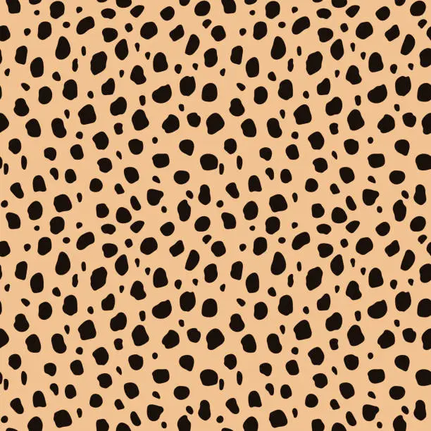 Vector illustration of Cheetah Print Seamless Pattern