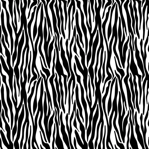 Vector illustration of Zebra Print Seamless Pattern