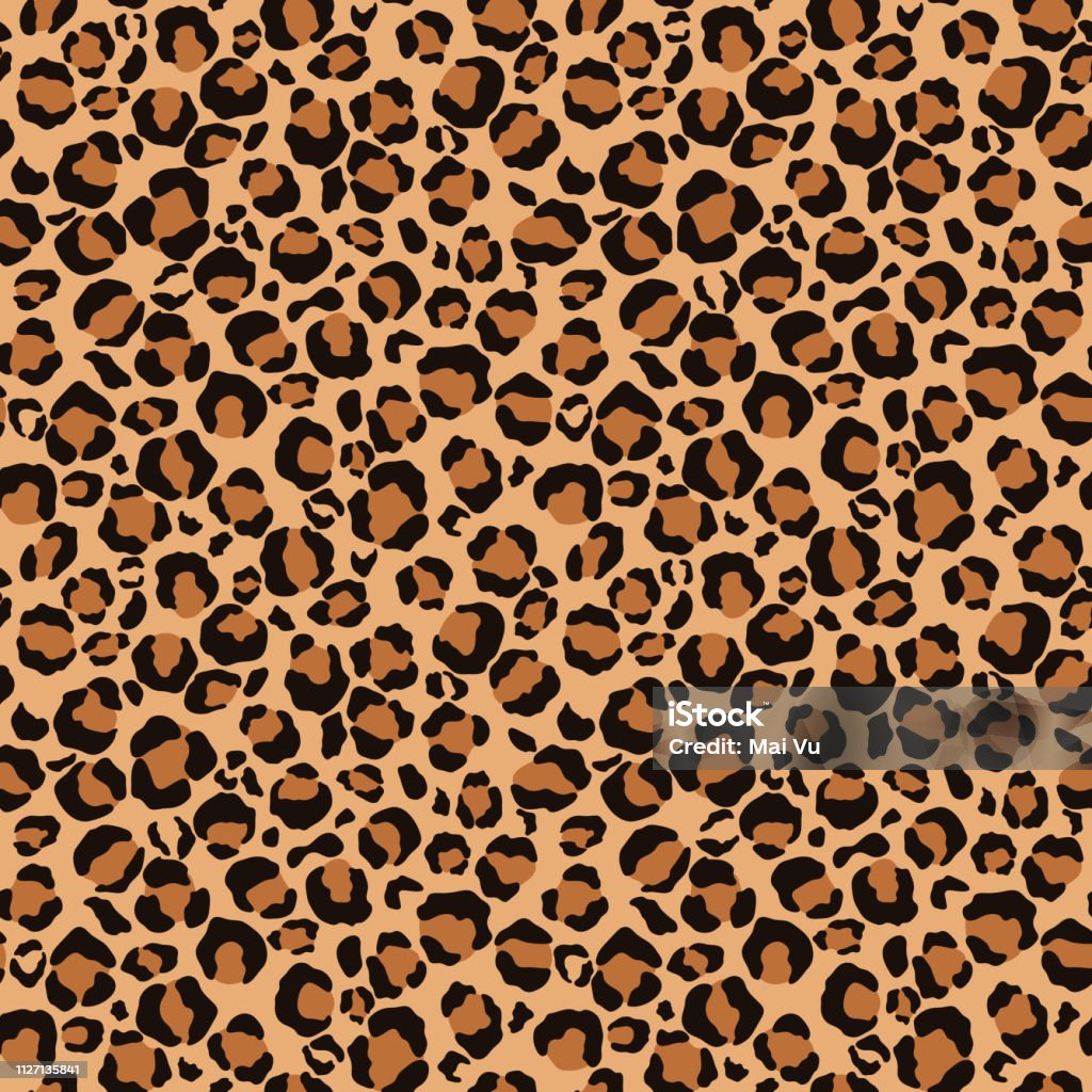 Leopard Print Seamless Pattern Stock Illustration - Download Image Now ...