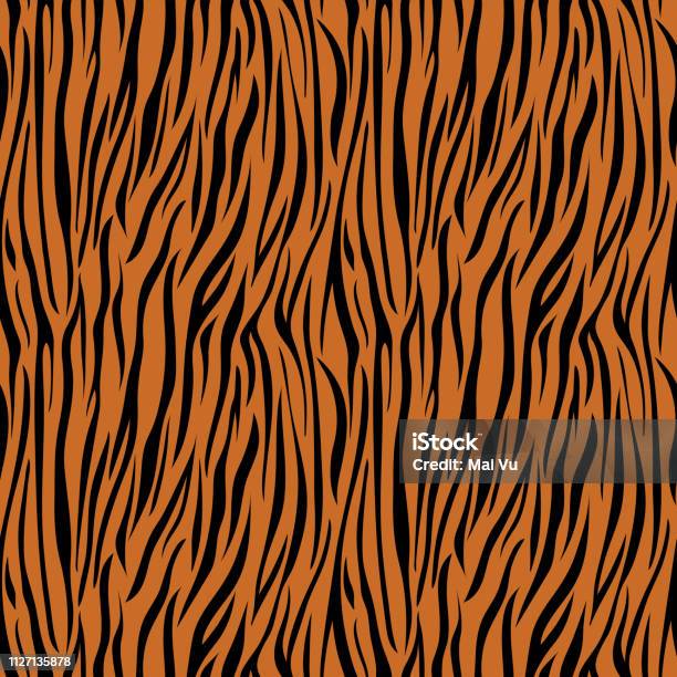 Tigre Imprimer Seamless Pattern Vecteurs libres de droits et plus d'images vectorielles de Peau de tigre - Peau de tigre, Tigre, Imprimé animal