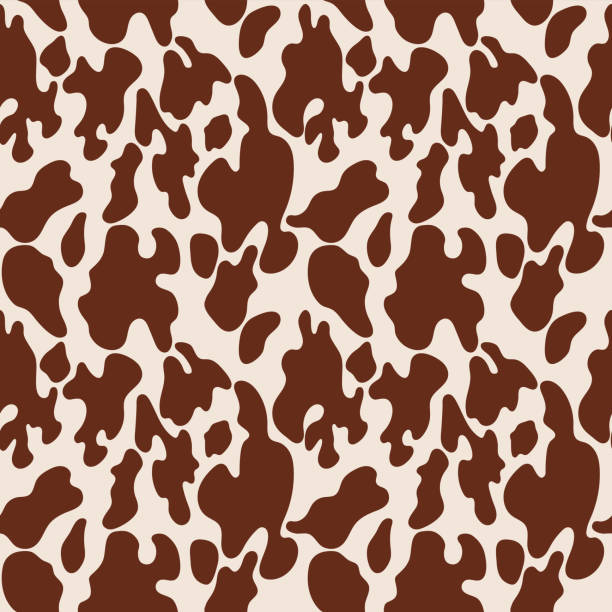 Cow Print Seamless Pattern Stock Illustration - Download Image Now -  Piebald, Brown, Backgrounds - iStock