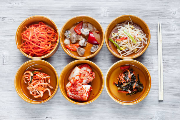 istock top view of various side dishes with chopsticks 1127140388