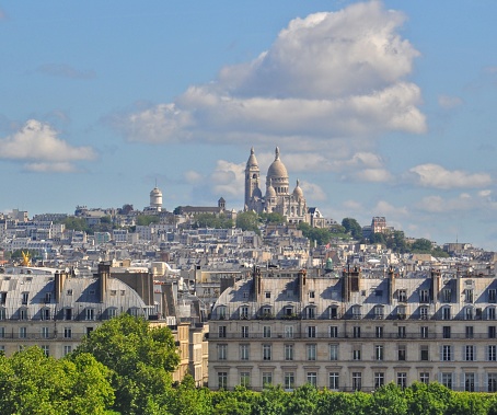 basilica sacre coeur and montmartre view in paris