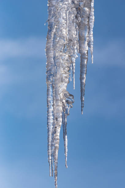 Fines for snow and ice on roofs. Dangerous big frosty icicles.