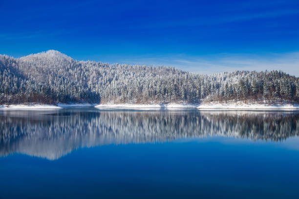 istock Winter on lake in Gorski kotar Croatia 1127143414