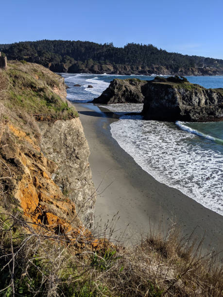 istock Shoreline and beach in Mendocino State Historic Park California 1127146077