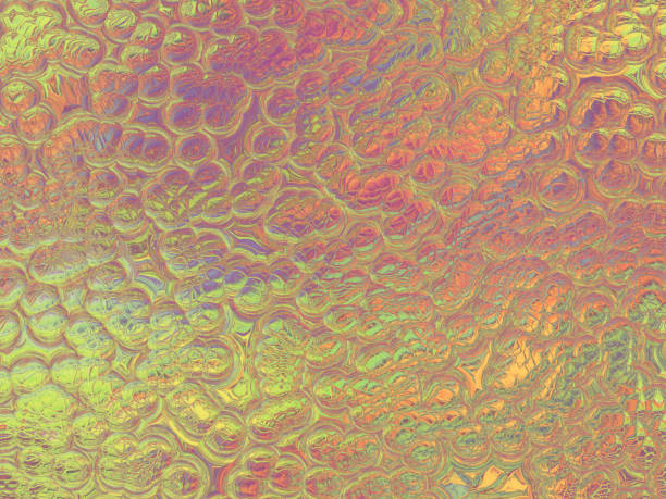 holographic foil gold bubble bead foam background abstract reptile chameleon dinosaur lizard snake skin multi colored fun autumn luxury drop texture ombre rainbow copper gradient color circle glittering neon pattern party invitation backdrop retro style - bubble foil imagens e fotografias de stock