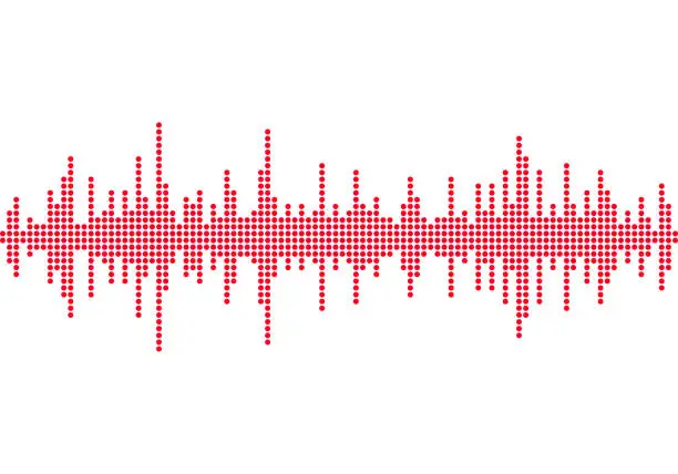 Vector illustration of Sound waves background, Music round waveform