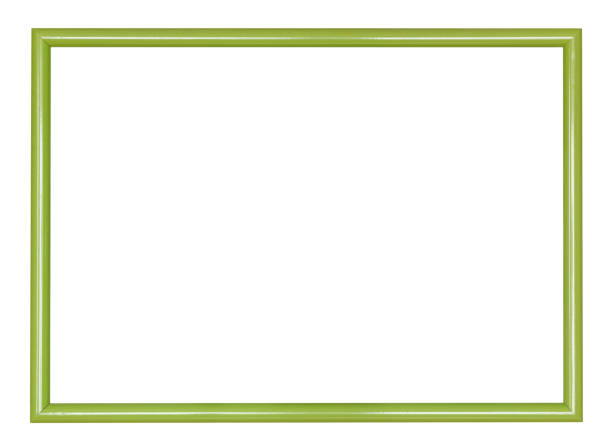 istock empty modern green narrow wooden picture frame 1127150096